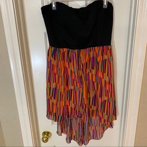 Strapless high/low dress